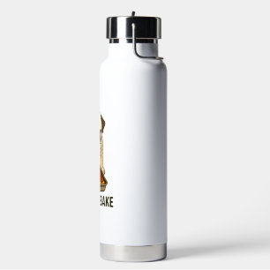 Pug Born to Bake Funny Dog Lover Water Bottle