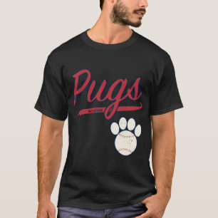 Pug BOSTON Baseball Script T-Shirt