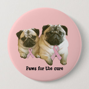 Pug Breast Cancer Button