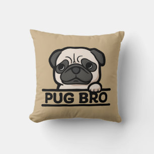 PUG BRO – Funny & Cute Pug Lover Gift Cushion