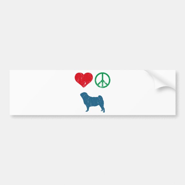 Pug Bumper Sticker (Front)