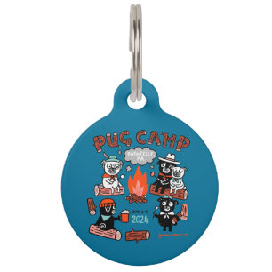 Pug Camp 2024 Dog Tag - Large