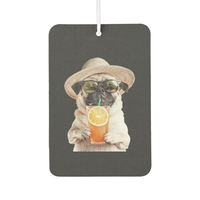 Pug     car air freshener (Front)