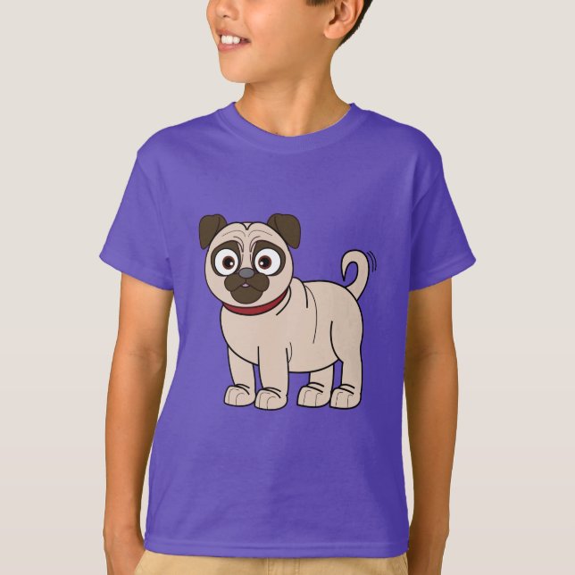 Pug Cartoon T-Shirt (Front)