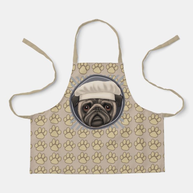 Pug Chef  Apron (Front)