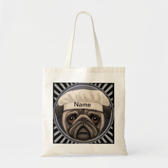Pug Chef Tote Bag (Front)