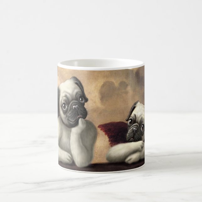 Pug Cherubs Inspired by Raphael Coffee Mug (Center)