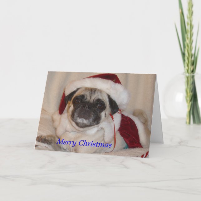 Pug Christmas Card (Front)