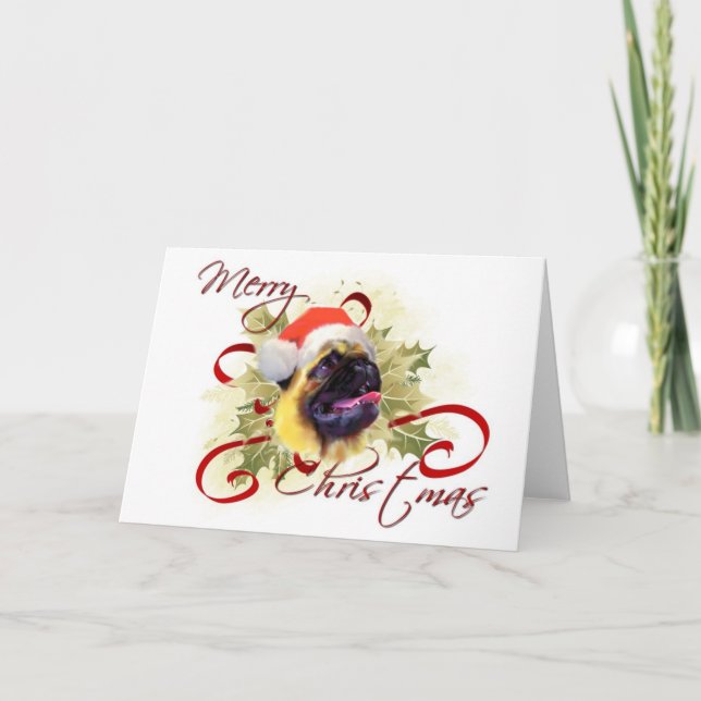 Pug Christmas Card (Front)