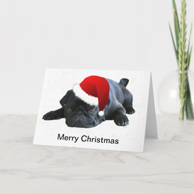 Pug Christmas Card (Front)