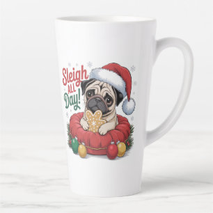 Pug Christmas Mug – Sleigh All Day Holiday Coffee 