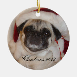 Pug Christmas Ornament