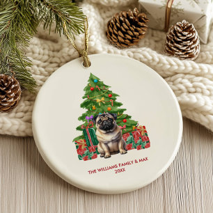 Pug Christmas Ornament