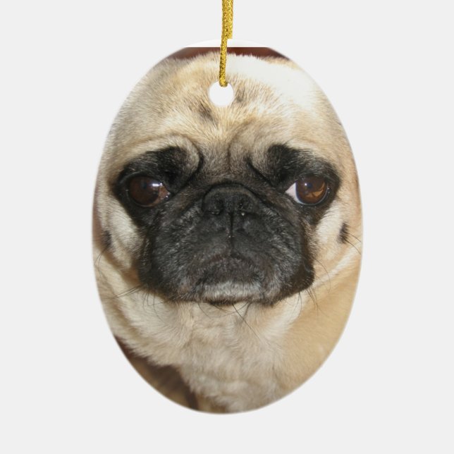 Pug Christmas Ornament (Front)