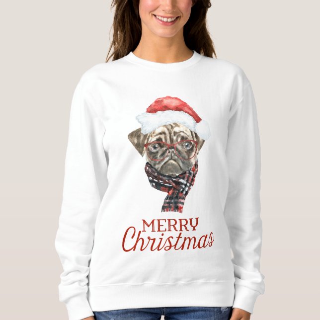 Pug Christmas Sweatshirt (Front)