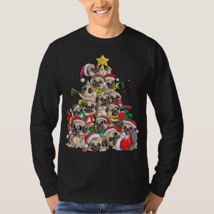 Pug Christmas Tree Dog Santa Xmas Merry Dogmas T-Shirt