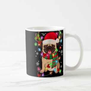 Pug Christmas Tree Lights Santa Dog Xmas Boys Pugm Coffee Mug