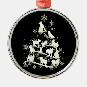 Pug Christmas Tree Pug Lover Xmas Best Gift 2022 Metal Tree Decoration
