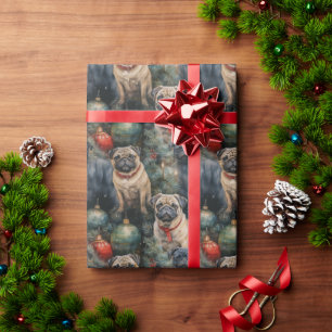Pug Christmas Wrapping Paper