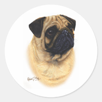 Pug Classic Round Sticker