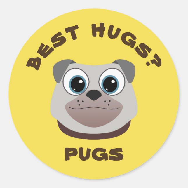Pug Classic Round Sticker (Front)