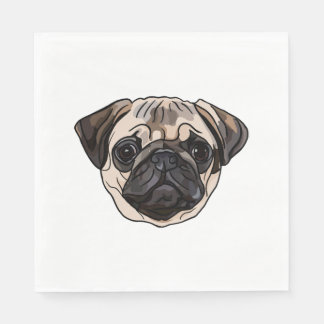 Pug Classic T-Shirt Napkin