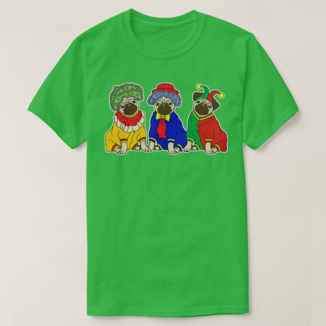 Pug Clown, Funny Dog Lover For Men Women Kids, Pet T-Shirt (Design Front)