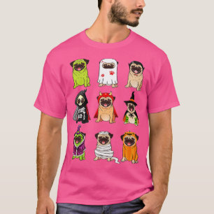 Pug Collection Happy Pug-o-ween Halloween Spooky C T-Shirt