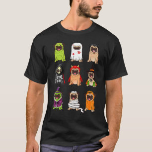 Pug Collection Happy Pug-o-ween Halloween Spooky C T-Shirt