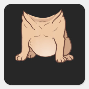 pug costume   halloween animal body cosplay square sticker