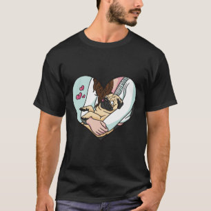 Pug cute funny heart love dog lover life Classic T T-Shirt