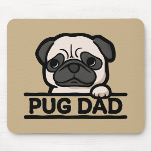 PUG DAD – Funny & Cute Pug Lover Gift Mouse Pad