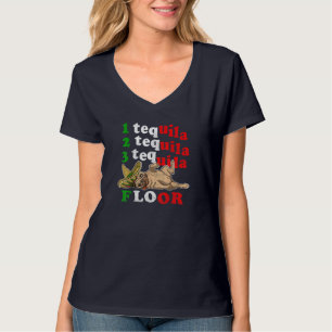 Pug Dad Funny Father's Day Gift 1 2 3 Tequila Floo T-Shirt