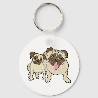 Pug Dad Key Ring