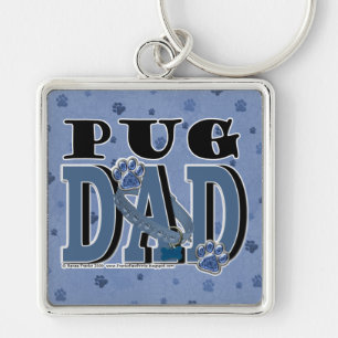 Pug DAD Key Ring