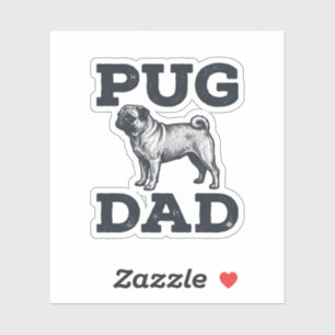 Pug Dad Vintage Engraving Dog Lover Shirt Design_1