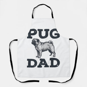 Pug Dad Vintage Engraving Dog Lover Shirt Design_1 Apron