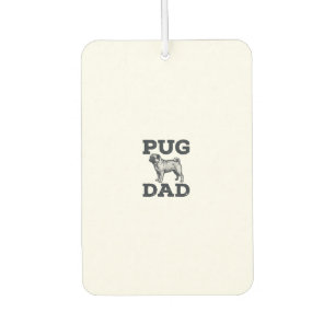 Pug Dad Vintage Engraving Dog Lover Shirt Design_1 Car Air Freshener