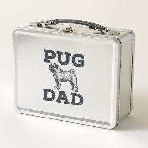 Pug Dad Vintage Engraving Dog Lover Shirt Design_1 Metal Lunch Box