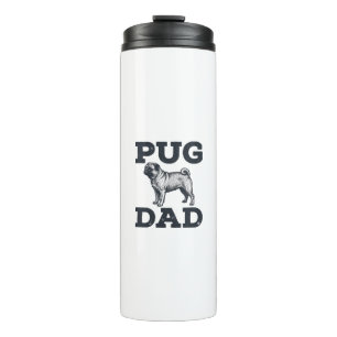 Pug Dad Vintage Engraving Dog Lover Shirt Design_1 Thermal Tumbler