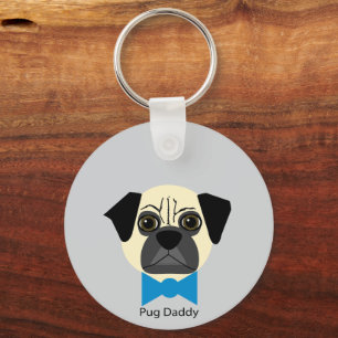 Pug Daddy Key Ring