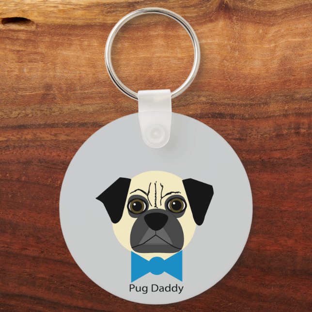 Pug Daddy Key Ring (Back)