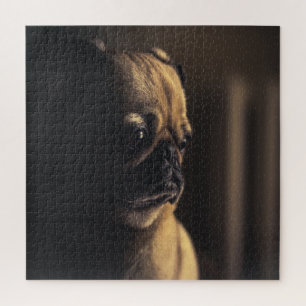 Pug Deep In Thought Jigsaw Puzzle