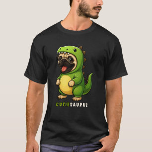 Pug Dinosaur Costume Trex Animal Lover Cutie Sauru T-Shirt