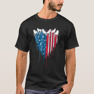 Pug Dog American Flag 4th Of July Patriotic Dog T-Shirt