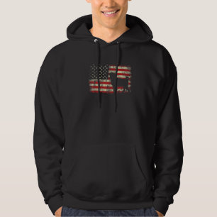Pug Dog American Usa Flag 4th Of July Pug Hoodie