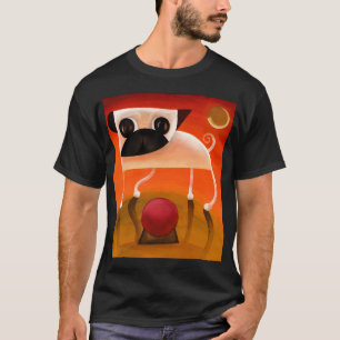 Pug dog art - 2006_may10a - by David King T-Shirt