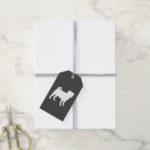 Pug Dog Baby Shower Grey Puppy Gender Neutral Gift Tags