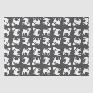 Pug Dog Baby Shower Grey Puppy Gender Neutral Tissue Paper