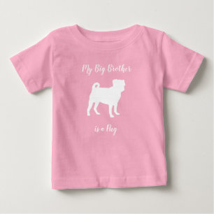 Pug Dog Baby Shower Pink Puppy Girl T-Shirt